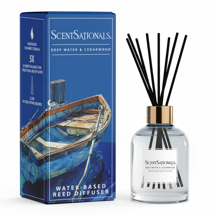 Deep Water & Cedarwood - Water-Based Reed Diffuser Oil