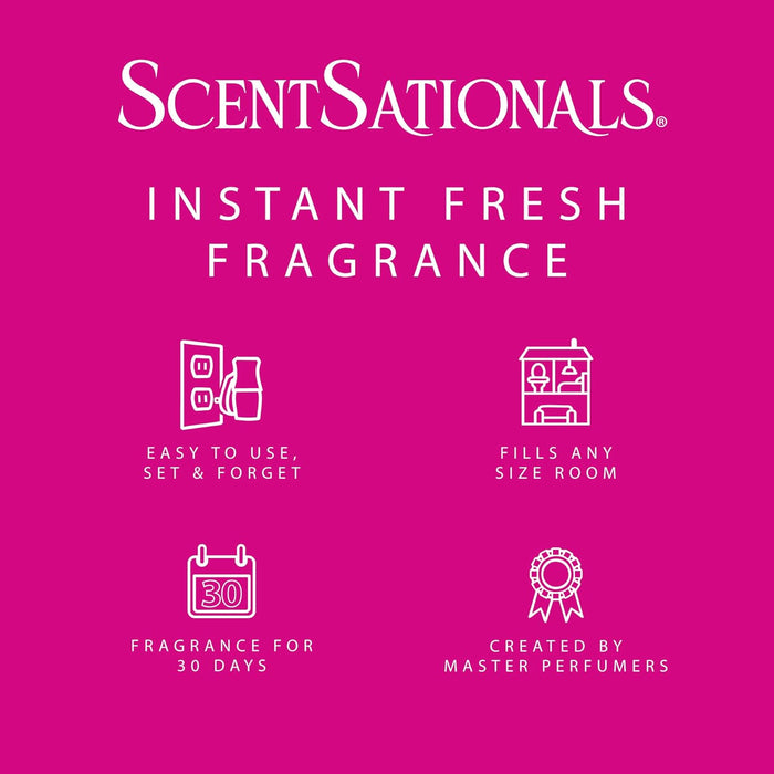 Plug in Air Freshener Starter Set – Swivel Plug Fragrance Oil Diffusers & 2 Long Lasting Scent Refills - Girlfriend Night Scent