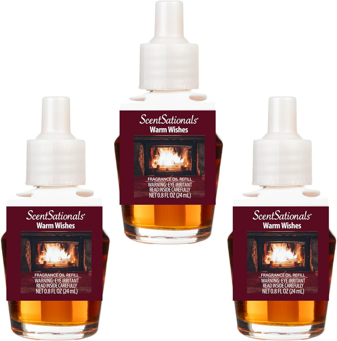 Warm Wishes - Fragrance Oil Plug In Air Freshener Refills 3pk
