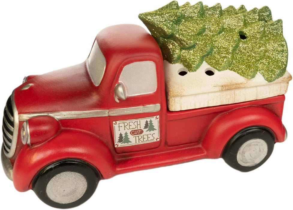 Truck Collection Red Truck and Christmas Trees Wax Warmer
