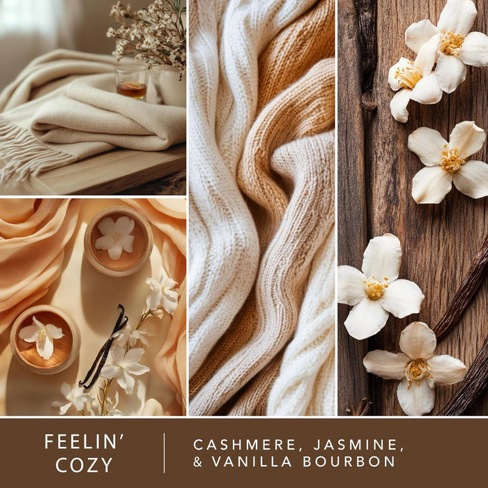 Plug in Air Freshener Starter Set – Swivel Plug Fragrance Oil Diffusers & 2 Long Lasting Scent Refills - Feelin' Cozy Scent