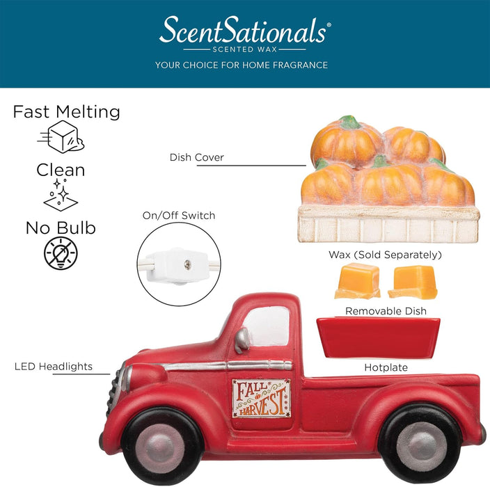 Truck Collection Pumpkins and Red Truck Wax Warmer