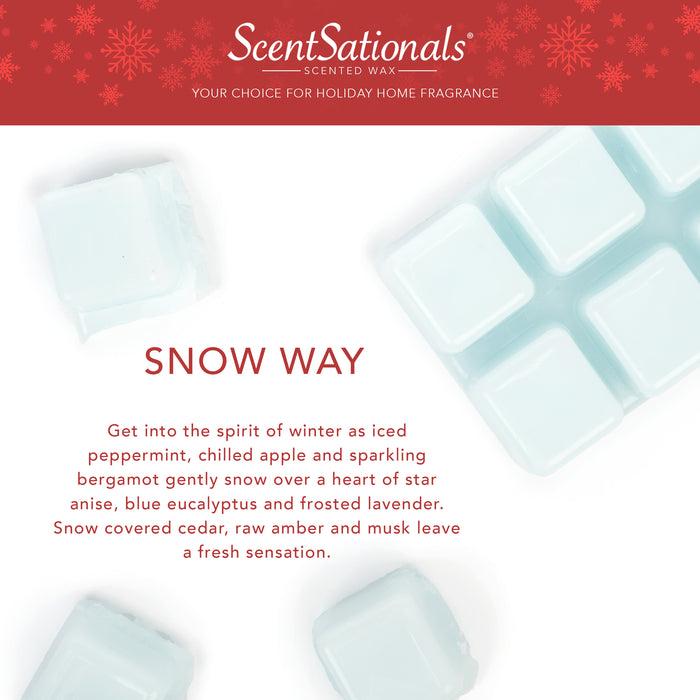 ScentSationals Candle Wax Warmer White Snowflake With 3 Wax Scents