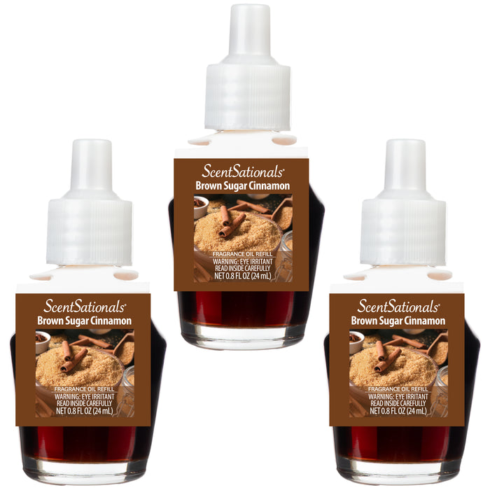 Brown Sugar Cinnamon - Fragrance Oil Plug In Air Freshener 3pk