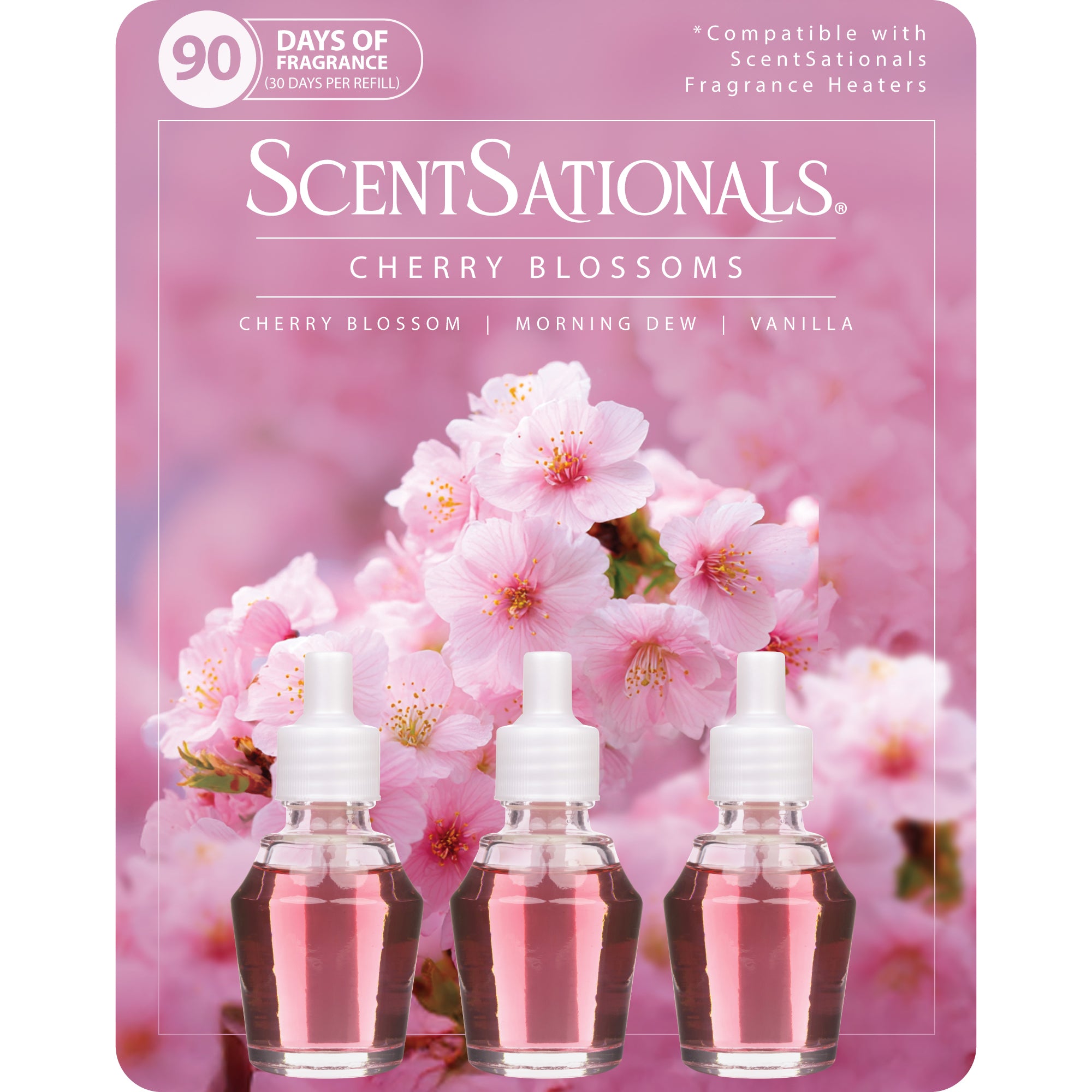 Cherry Blossoms - Fragrance Oil Plug In Air Freshener 3pk