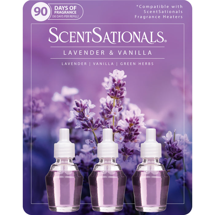 Lavender & Vanilla - Fragrance Oil Plug In Air Freshener 3pk