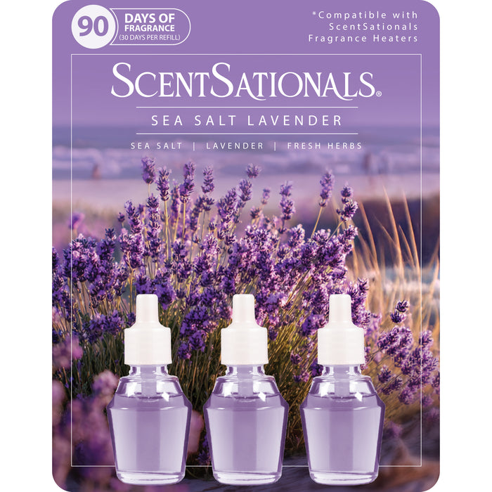 Sea Salt Lavender - Fragrance Oil Plug In Air Freshener 3pk