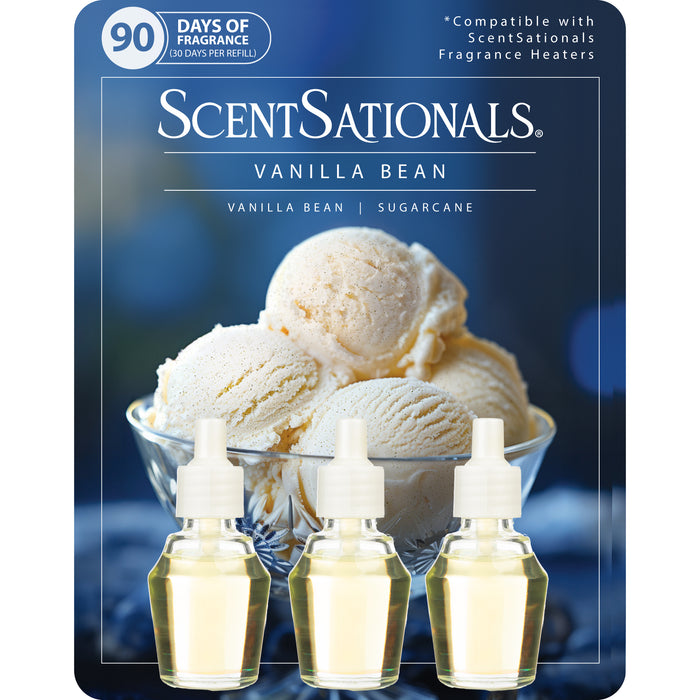Vanilla Bean - Fragrance Oil Plug In Air Freshener 3pk