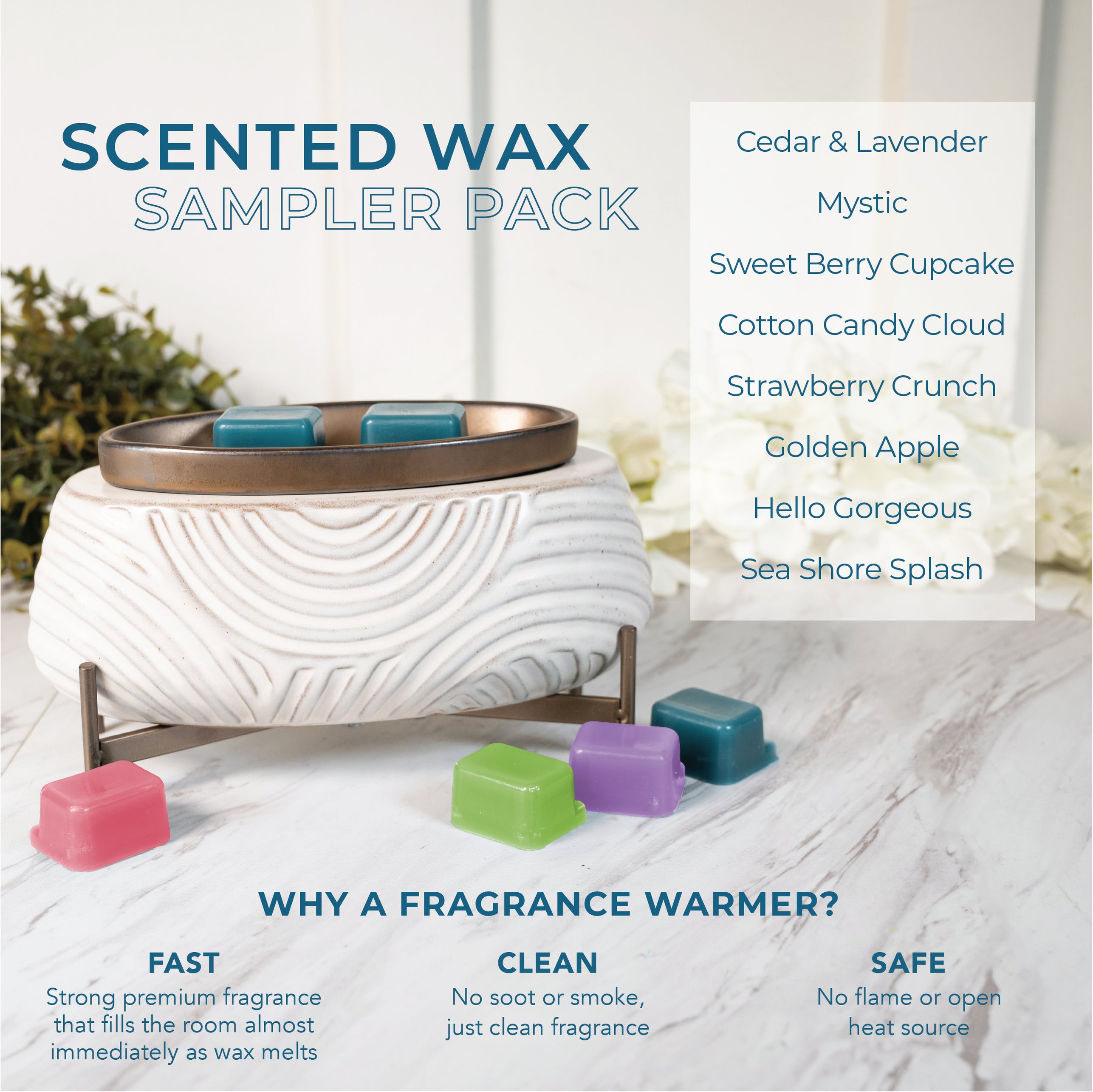 Scented Wax Cube Sample Pack of 8 ScentSationals