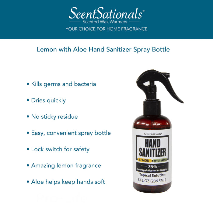 Lemon Hand Sanitizer Spray Bottle